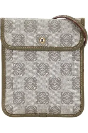 Loewe Pre-owned, Dame, Grå, ONE SIZE, Uld, Pre-owned Laeder crossbody-tasker