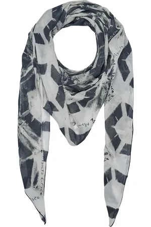 Manila Grace Tilbehør, Dame, Sort, ONE SIZE, Bomuld, Silke Bomuld Voile Trapezio Tørklæde