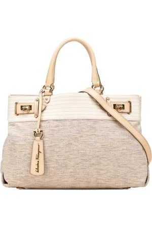 Salvatore Ferragamo Pre-owned, Dame, , ONE SIZE, Uld, Pre-owned Canvas skuldertasker