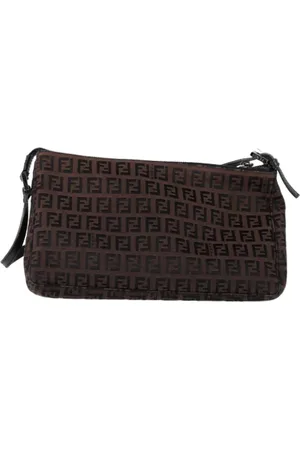 Fendi Pre-owned, Dame, Sort, ONE SIZE, Uld, Pre-owned Canvas totes