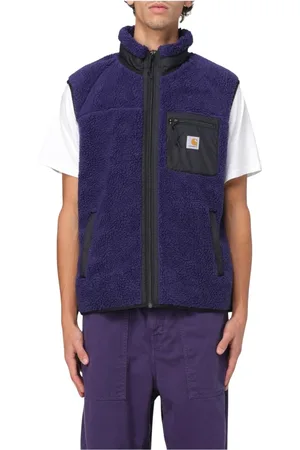 Carhartt Jakke, Herre, Lilla, L, Uld, Hættet Fleecevest Stilfuld Lagdeling