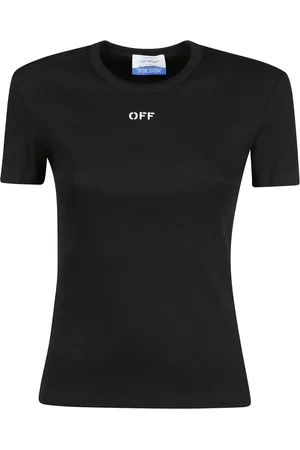 OFF-WHITE Top, Dame, Sort, XS, Bomuld, T-shirt Strik