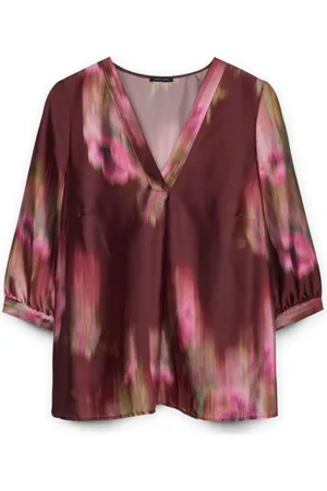 Fiorella rubino Bluser & Skjorter, Dame, Lyserød, 7XL, Polyester, Bluse med nuanceret tryk