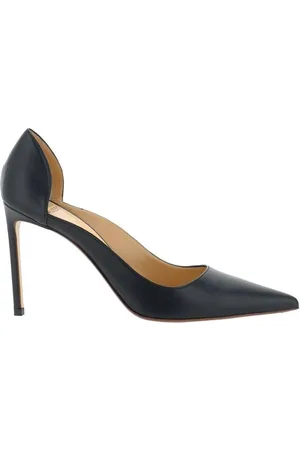 Francesco Russo Sko, Dame, Sort, 37 1/2 EU, Læder, Spidse Læder Stiletto Pumps