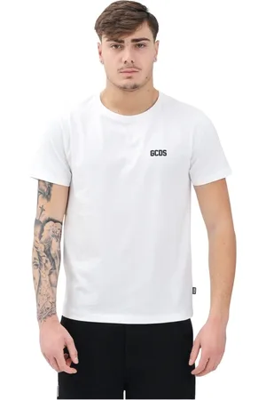 GCDS Top, Herre, Hvid, XL, Bomuld, Hvid kortærmet T-shirt