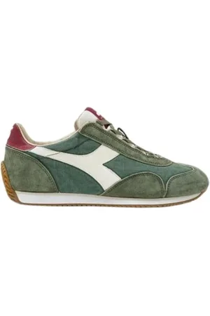 Diadora Sko, Herre, Grøn, 40 EU, Canvas Stone Wash Sneakers