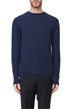 DRUMOHR Strik, Herre, Blå, L, Crewneck Sweatshirt