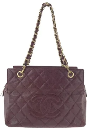 CHANEL Pre-owned, Dame, Brun, ONE SIZE, Uld, Pre-owned Laeder totes