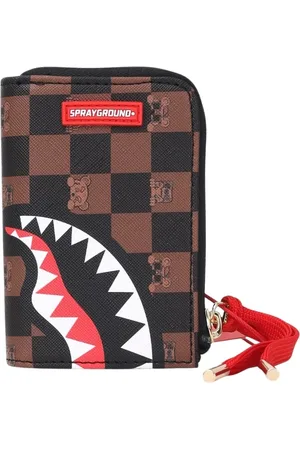 Sprayground Tilbehør, unisex, Brun, ONE SIZE, Uld, Peeking Character Check Pung Brun