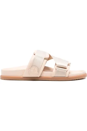 Moncler Sko, Dame, Lyserød, 39 EU, Uld, Rosa Sommer Sliders til Kvinder