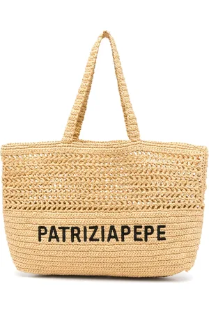 Patrizia Pepe Taske, Dame, , ONE SIZE, Uld, Hæklet skuldertaske med broderi