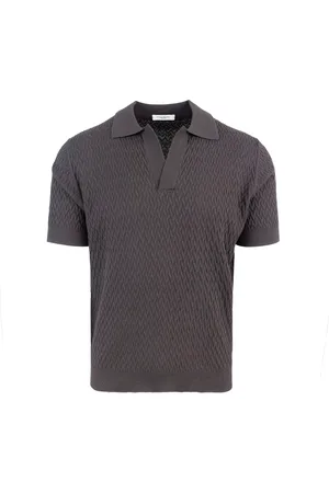 Paolo Pecora Top, Herre, Brun, M, Bomuld, Ribbed T-shirts og Polos