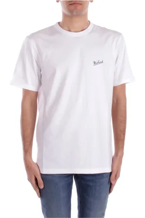 Woolrich Top, Herre, Hvid, M, Bomuld, Hvide T-shirts og Polos Logo Front