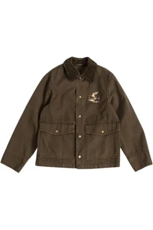 Burberry Jakke, Herre, Grøn, S, Bomuld, Brun Utility Hunter Jakke