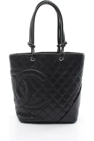 CHANEL Pre-owned, Dame, Sort, ONE SIZE, Tyl, Pre-owned Laeder totes