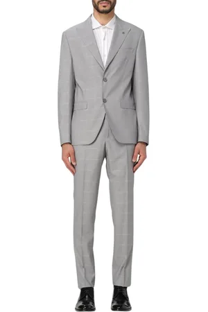 Manuel Ritz Jakkesæt, Herre, Grå, L, Elegant Check Suit til Mænd
