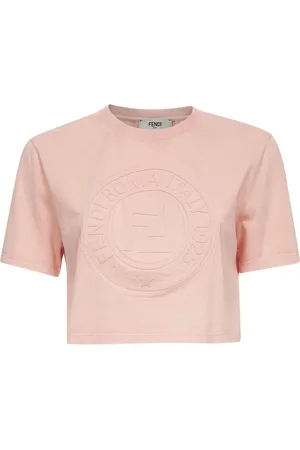 Fendi Top, Dame, Lyserød, M, Bomuld, Stamp 1925 Embossed T-shirt