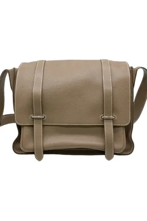 Hermès Pre-owned, Dame, Brun, ONE SIZE, Uld, Pre-owned Laeder skuldertasker