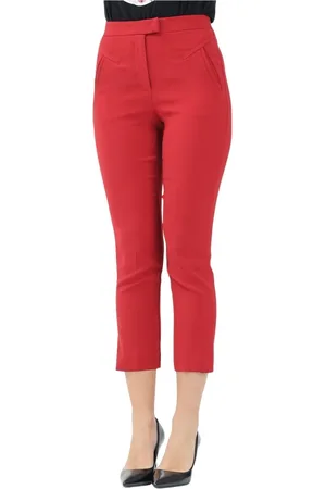 Patrizia Pepe Bukser, Dame, Rød, S, Rød Elegant Slim Fit Bukser