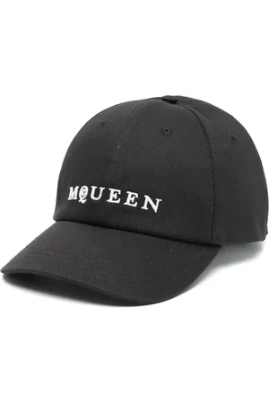 Alexander McQueen Tilbehør, Herre, Sort, M, Sort Krummet Top Justerbar Rem Hat