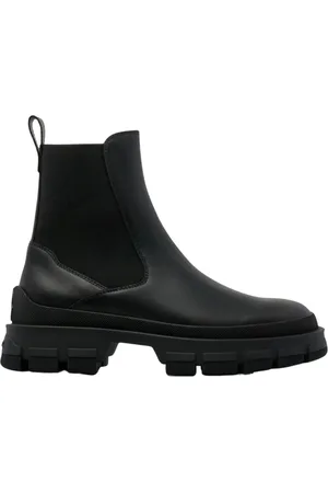 Moncler Sko, Dame, Sort, 39 EU, Uld, Stilfulde Rugged Sole Ankelstøvler