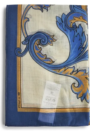 Etro Tilbehør, Dame, Flerfarvet, ONE SIZE, Bomuld, Blomstret Paisley Stribet Tørklæde