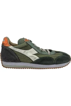 Diadora Sko, Herre, Grøn, 44 1/2 EU, Stone Washed Sneakers til Mænd