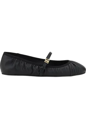 Dolce & Gabbana Sko, Dame, Sort, 36 EU, Læder, Sort læder balletflader