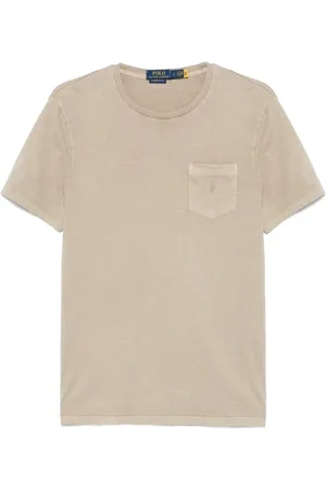Ralph Lauren Top, Herre, Grøn, L, Bomuld, Grøn T-shirt med Lomme