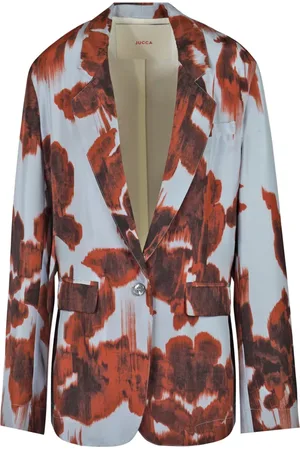 Jucca Jakke, Dame, Flerfarvet, XS, Satin, Satin Blazer med Revers