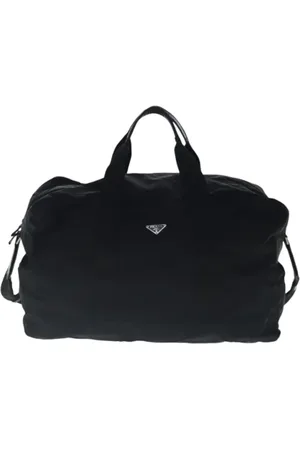 Prada Pre-owned, unisex, Sort, ONE SIZE, Uld, Pre-owned Stof rejsetasker