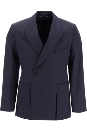 Dior Jakke, Herre, Blå, L, Uld, Blå Uld Blazer Jakke Aw24