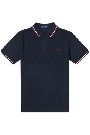 Fred Perry Top, Herre, Blå, M, Bomuld, Slim Fit Twin Tipped Polo