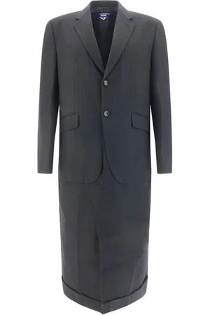 JUNYA WATANABE Frakke, Herre, Sort, M, Uld, Pinstripe Uld Blazer Stil Frakke