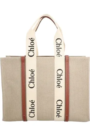 Chloé Pre-owned, Dame, Brun, ONE SIZE, Uld, Stof hndtasker