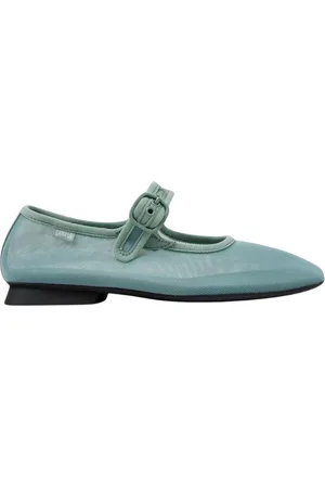 Camper Sko, Dame, Grøn, 35 EU, Grønne Ballet Flats med Polstret Indersål