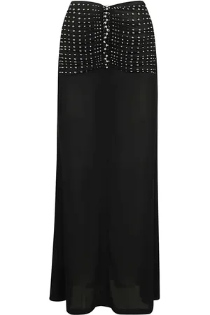 Paco rabanne Nederdel, Dame, Sort, XS, Elegant Plisseret Nederdel