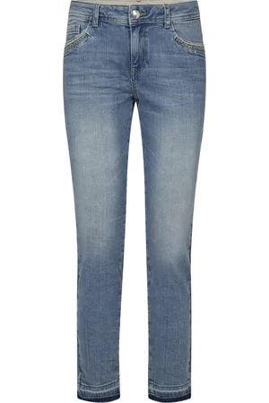 Mos Mosh Jeans, Dame, Blå, W31, Bomuld, Slim-fit Grendel Jeans Lyseblå