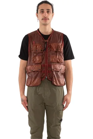 C.P. Company Jakke, Herre, Brun, M, Multipocket Vest in 598
