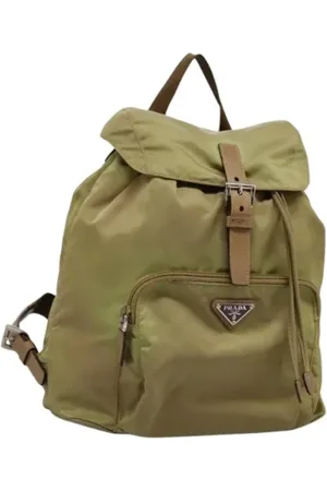 Prada Pre-owned, Dame, Grøn, ONE SIZE, Nylon, Pre-owned nylon rygsaekke