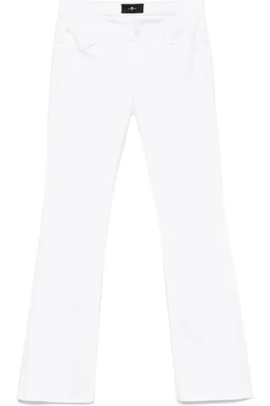 7 for all Mankind Jeans, Dame, Hvid, W26, Bomuld, Bootcut Jeans