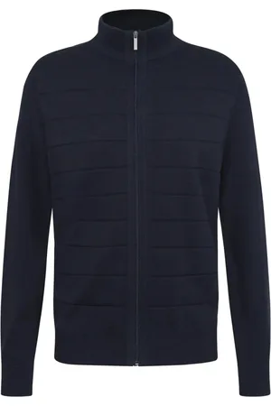 Bugatti Sweathshirts & Hoodies, Herre, Blå, M, Bomuld, Bomuld Jakke med Lynlås Lukning