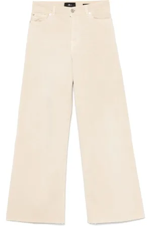 7 for all Mankind Jeans, Dame, , W31, Bomuld, Lotta Cropped Wide Leg Jeans