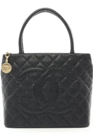 CHANEL Pre-owned, Dame, Sort, ONE SIZE, Uld, Pre-owned Laeder chanel-tasker