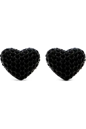 Marc Jacobs Tilbehør, Dame, Sort, ONE SIZE, Shearlingjakker med krystalembellishment