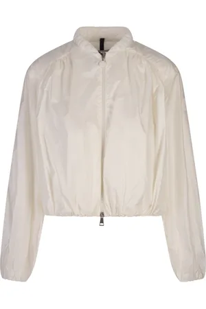 Moncler Jakke, Dame, Hvid, M, Polyester, Hvid Pufferjakke med Polyester Polstring