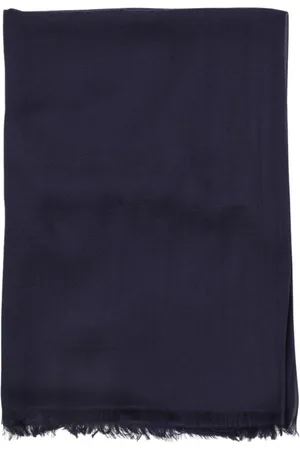 Emporio Armani Tilbehør, Herre, Blå, ONE SIZE, Luksuriøs Sort Viskose Tørklæde