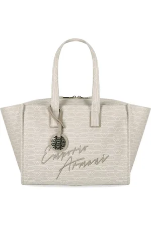 Emporio Armani Taske, Dame, , ONE SIZE, Bomuld, Monogram Natur Shoppingtaske