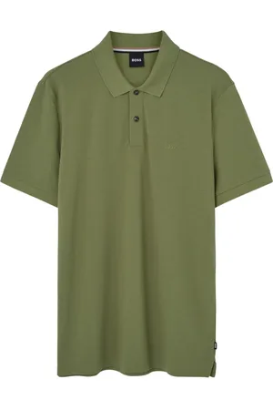 HUGO BOSS Top, Herre, Grøn, 2XL, Uld, Stilfulde T-shirts og Polos Kollektion