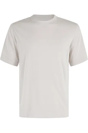 Malo Top, Herre, Grå, M, Bomuld, Bomuld Linned Jersey T-Shirt